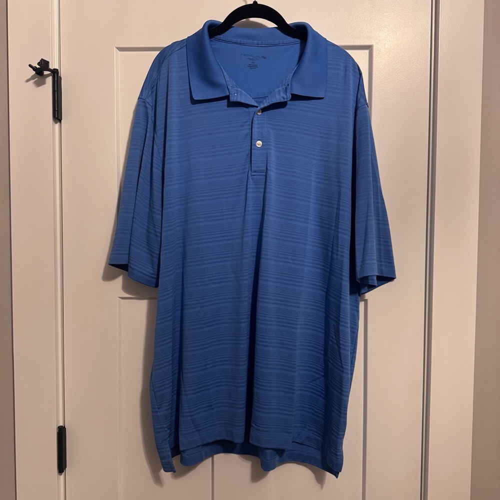 Men’s 2XL Nicklaus Golf Classic Striped Blue Polo Shirt